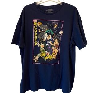 My Hero Academia Men's size 2xl Funimation Graphic short sleeve T-Shirt Blue